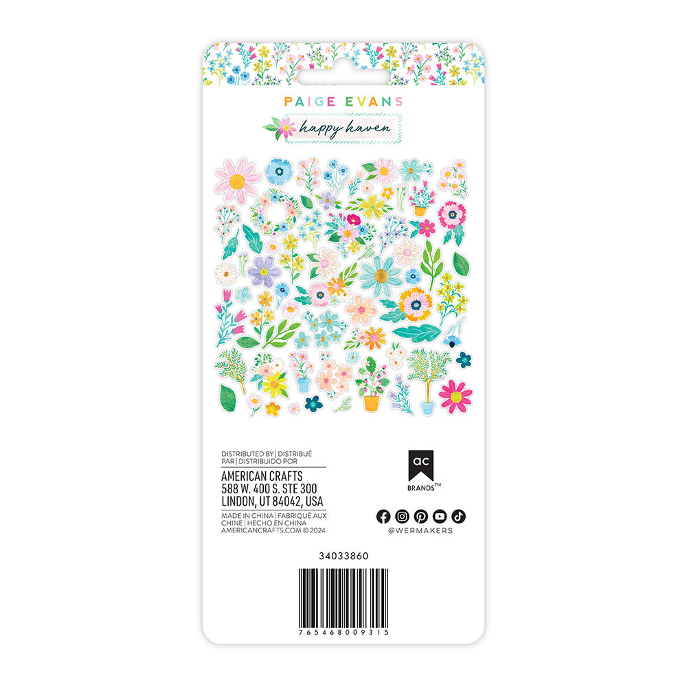 Paige Evans HAPPY HAVEN Ephemera Floral Diecuts 69pc