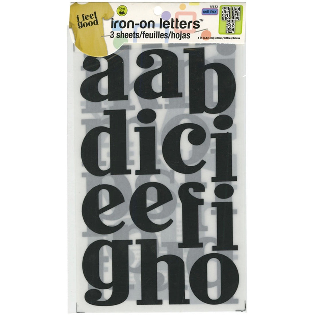 Dritz IRON-ON 3” LETTERS Soft Flex