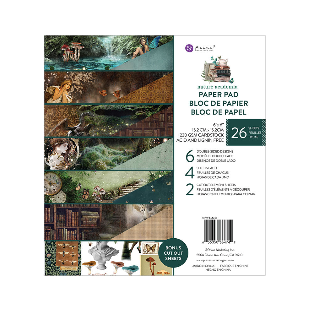 Prima Nature Academia 6"X6" PAPER PAD 26pc