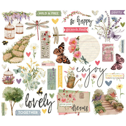 Simple Stories Simple Pages SIMPLE VINTAGE MEADOW FLOWERS Bits &amp; Pieces