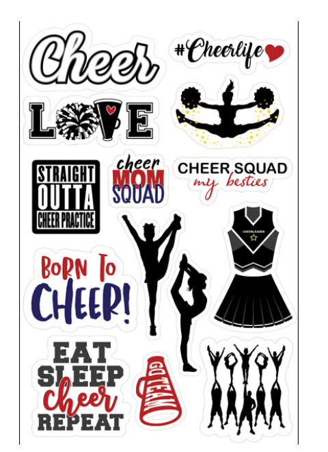 Scrapbook Customs CHEERLEADING EMBELLISHMENTS Laser DieCuts