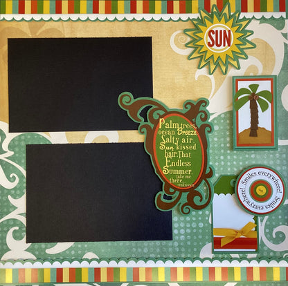 Storytellers ENDLESS SUMMER KIT 12"X12" Scrapbook Paper &amp; DieCuts 5pc
