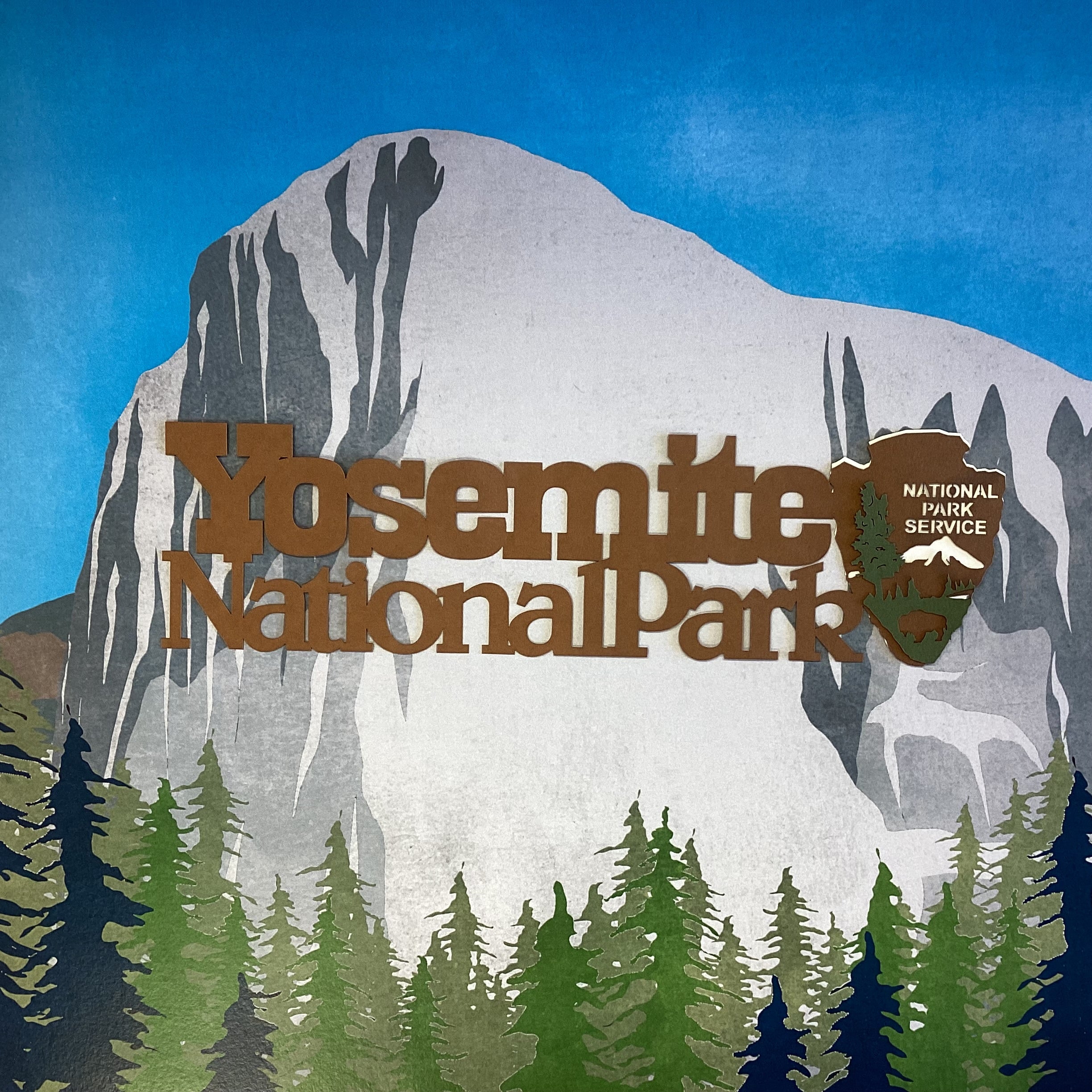 YOSEMITE NATIONAL PARK SPEARHEAD Travel Title Laser Cuts 4pc