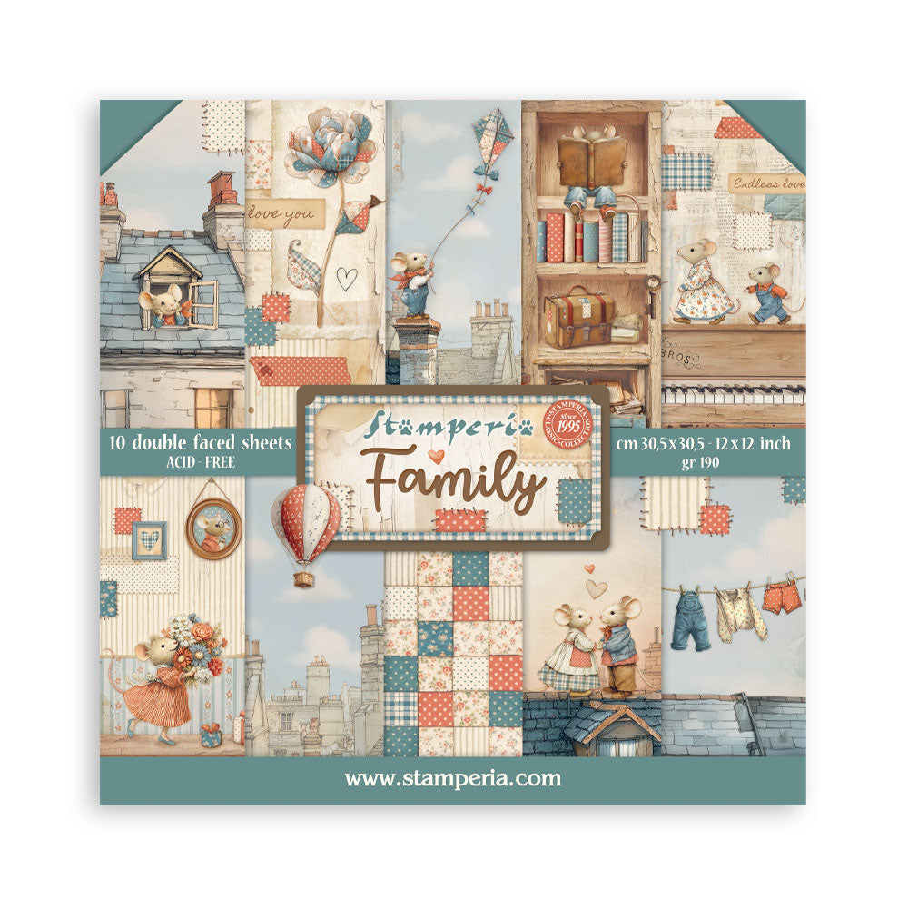 Stamperia FAMILY 12"X12" Scrapbook Paper Pad