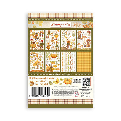 Stamperia WHISPERING WOODS Washi Pad 8 Sheets