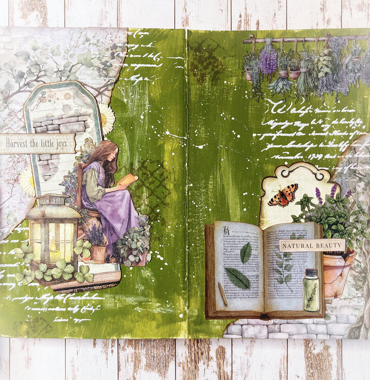 Stamperia Herbarium Silvae TEA TIME RUB ON Rubon Sheet
