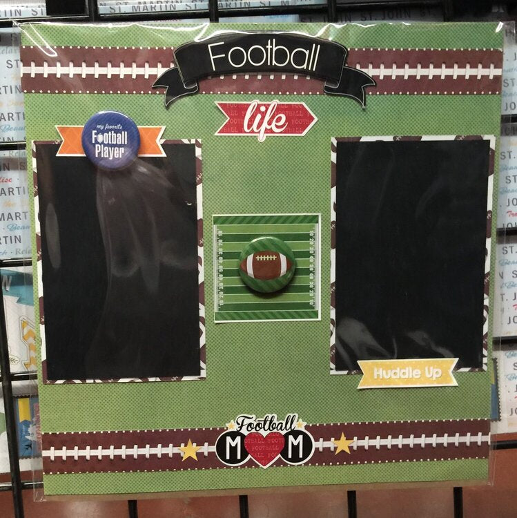 Scrapbook Customs FOOTBALL LIFE 12"X12" Paper Kit 12 Sheets