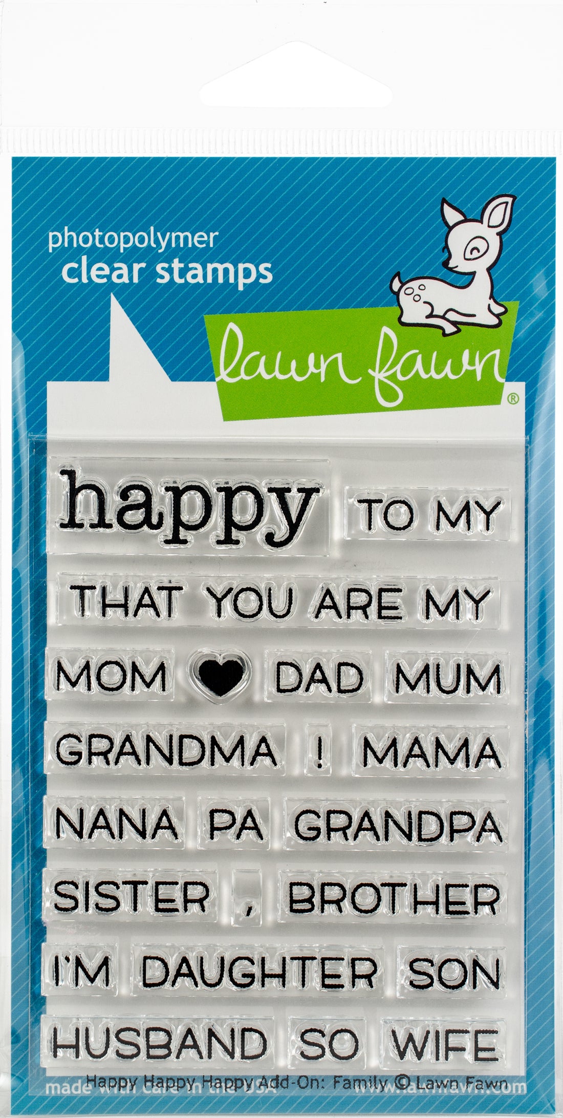 Lawn Fawn HAPPY HAPPY HAPPY ADD-ON FAMILY Stamp &amp; Die Set
