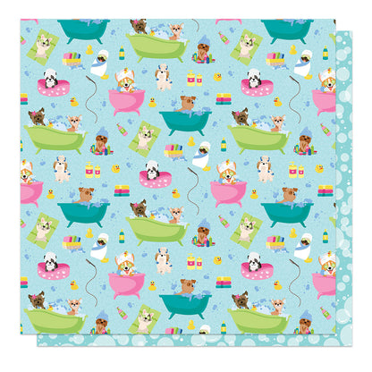 Photoplay Pampered Pooch SPA DAY 12X12 Scrapbook Paper