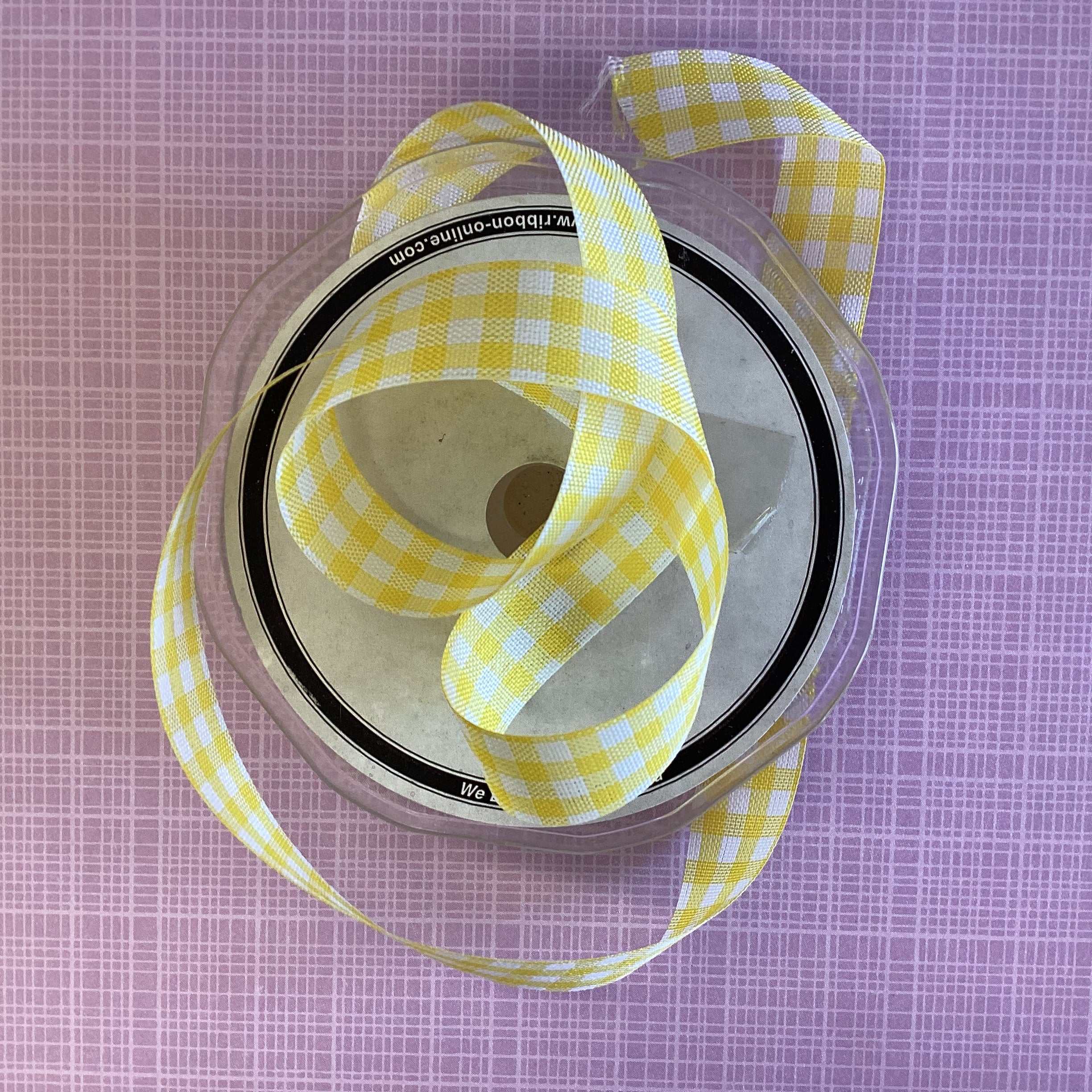 May Arts 5/8&quot; Cut Edge GINGHAM Ribbon 1 yard