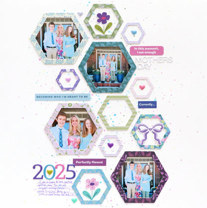 Pinkfresh Paige Evans LOVELY LANE Chipboard Stickers 34pc