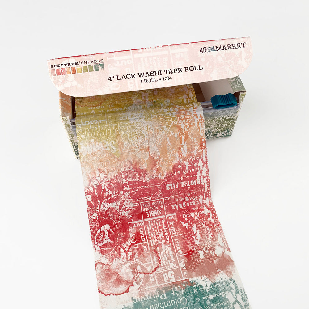 49 and Market SPECTRUM SHERBET 4” LACE WASHI TAPE