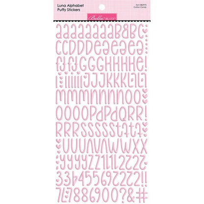 Bella Blvd Aria Alphabet COTTON CANDY Pink Puffy Stickers