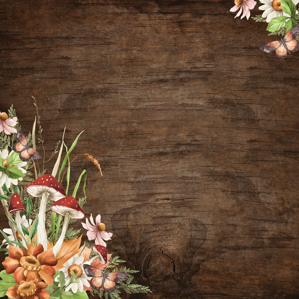 Simple Stories SIMPLE VINTAGE WOODLANDS 12”X12” Scrapbook Paper