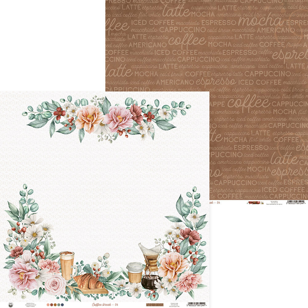 P13 COFFEE BREAK 06 12"X12" Breakfast Scrapbook Paper Scrapbooksrus LasVegas