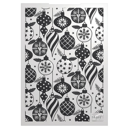 Tonic Studios A Candy Cane Christmas BOUNTIFUL BAUBLES 3D Embossing Folder