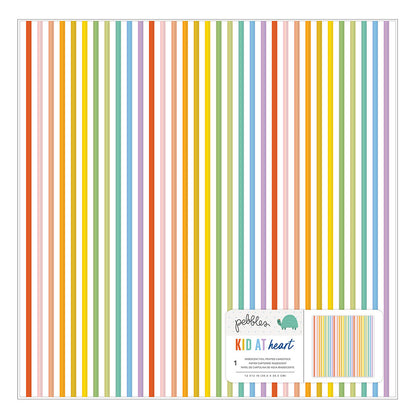 Pebbles KID AT HEART 12&quot;X12&quot; Iridescent Foil Printed Cardstock