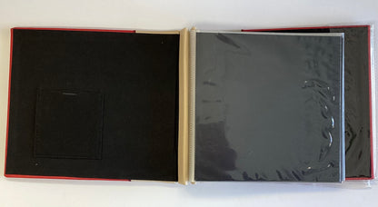 Postbound Album RED FLORAL BORDER Stitched Frame 8&quot;X8&quot; Scrapbook Memory
