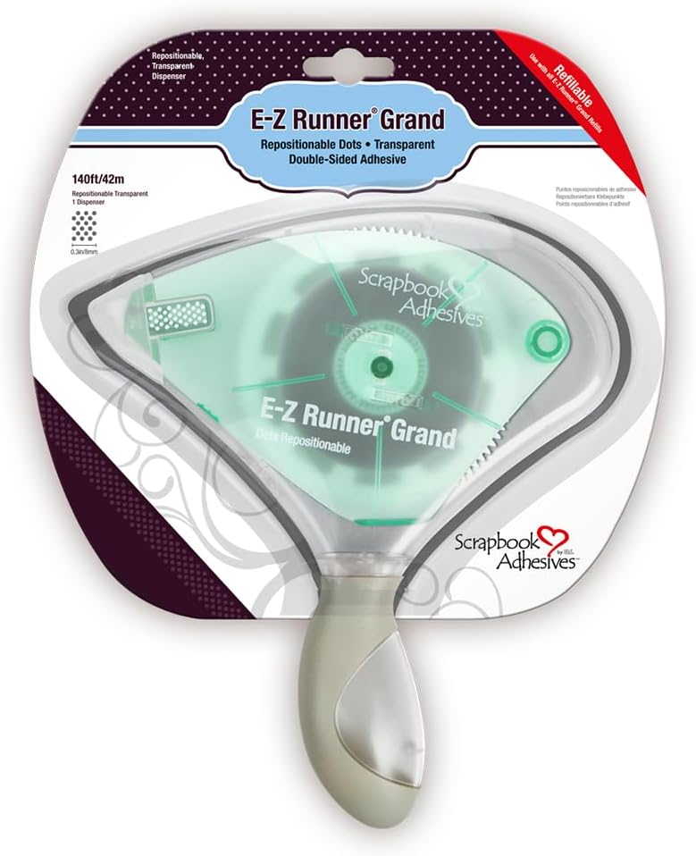 Scrapbook Adhesives E-Z RUNNER GRAND Repositionable Dots Dispenser 140ft