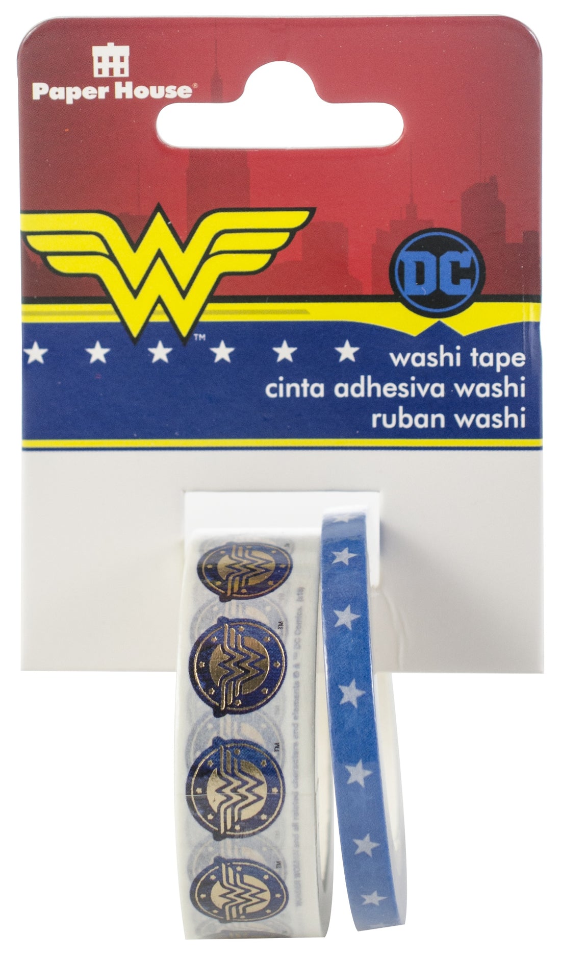 Paper House WONDER WOMAN Washi Tape 2 Rolls