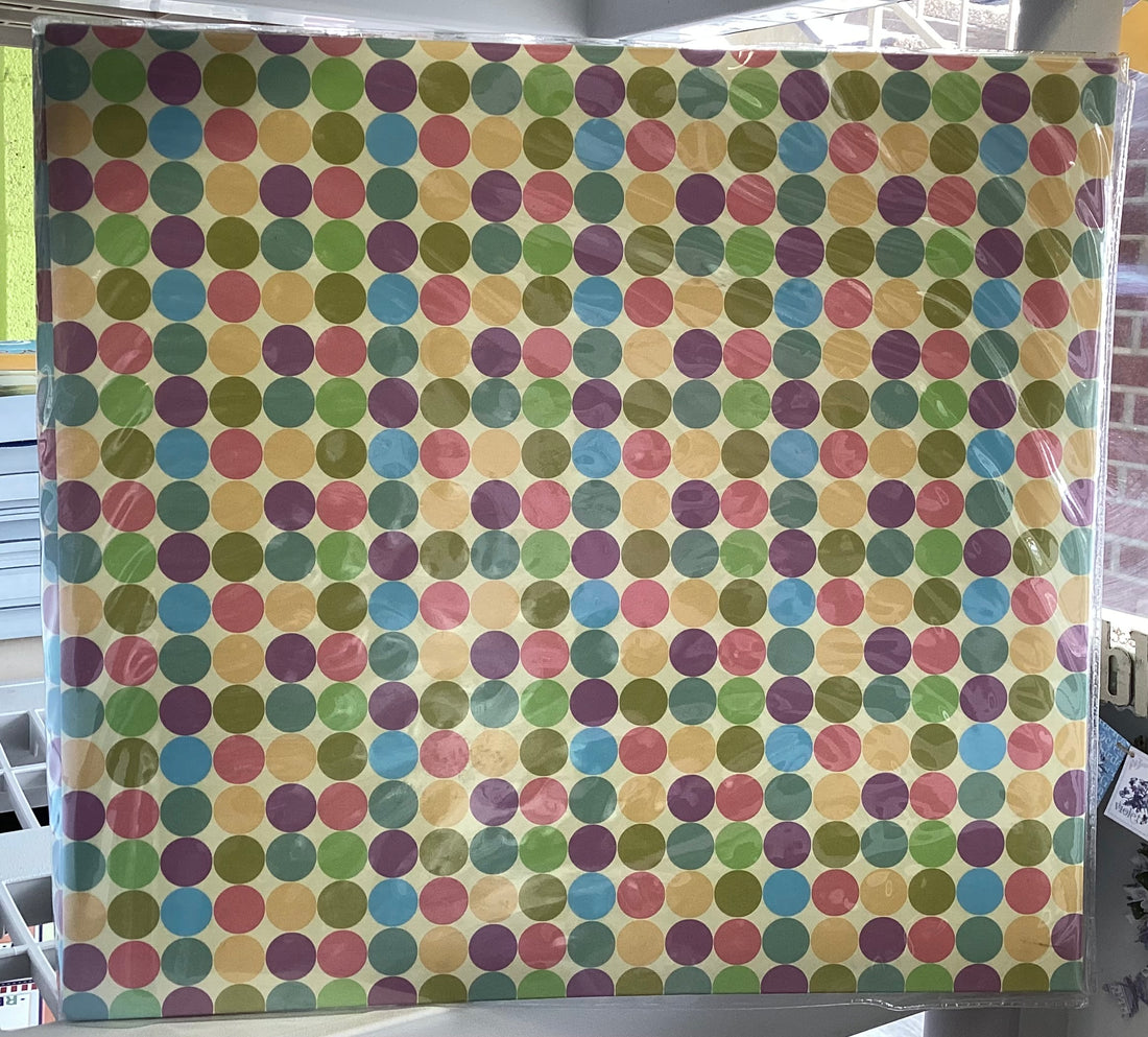 PASTEL DOTS 12”x12” Postbound Scrapbook Album