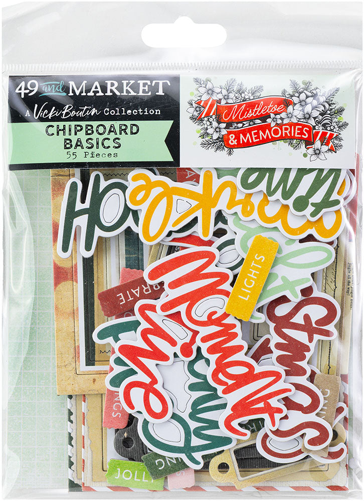 49 and Market Vicki Boutin MISTLETOE &amp; MEMORIES Chipboard Basics