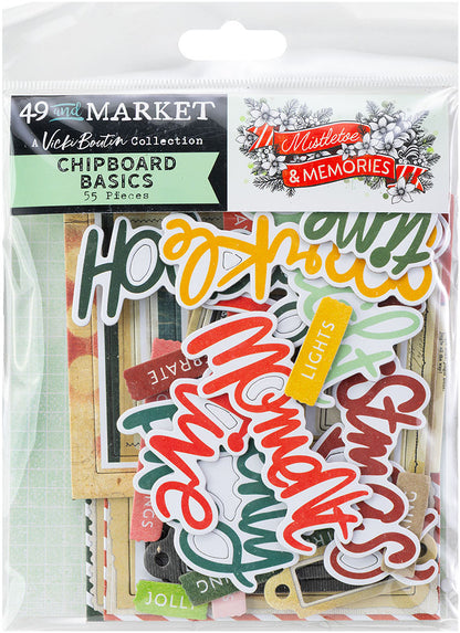 49 and Market Vicki Boutin MISTLETOE &amp; MEMORIES Chipboard Basics