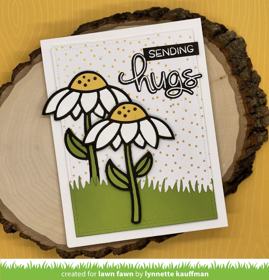 Lawn Cuts DELIGHTFUL DAISY Custom Craft Dies 2pc