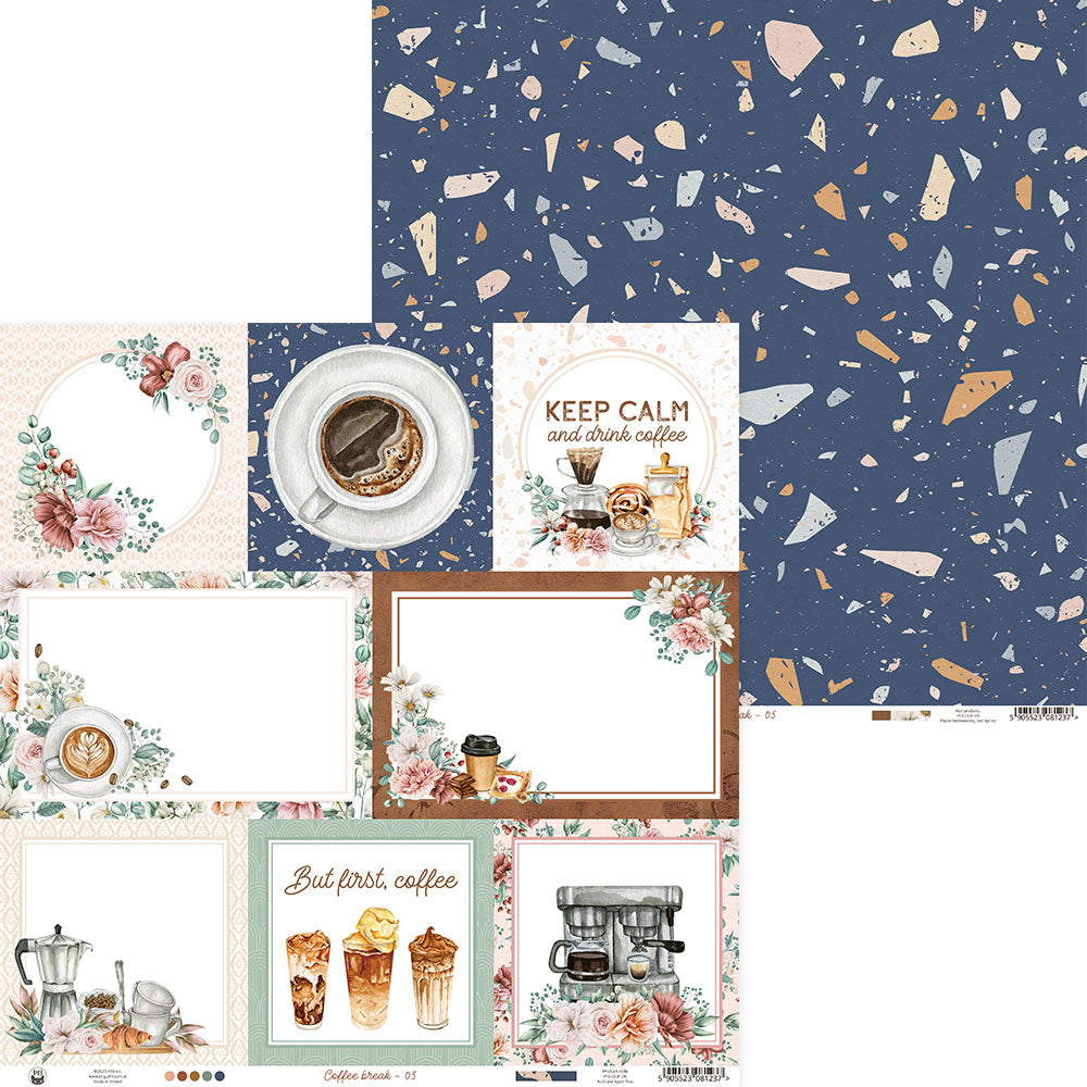 P13 COFFEE BREAK 05 12"X12" Breakfast Scrapbook Paper