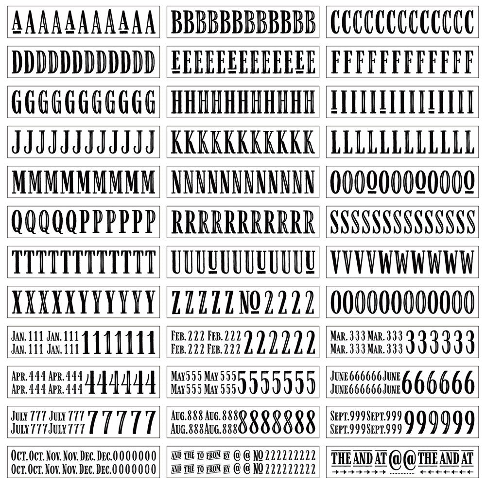 49 and Market ALPHABET Rub-On Transfers