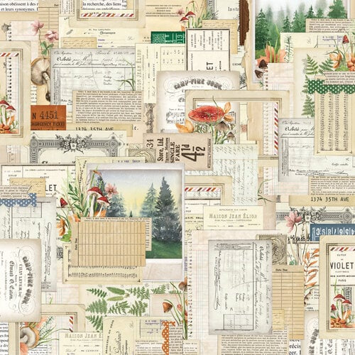 Simple Stories SIMPLE VINTAGE WOODLANDS 12”X12” Scrapbook Paper