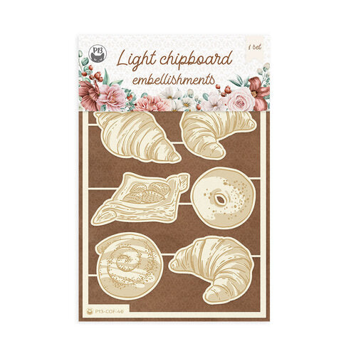 P13 Coffee Break LIGHT CHIPBOARD EMBELLISHMENTS 1 Set
