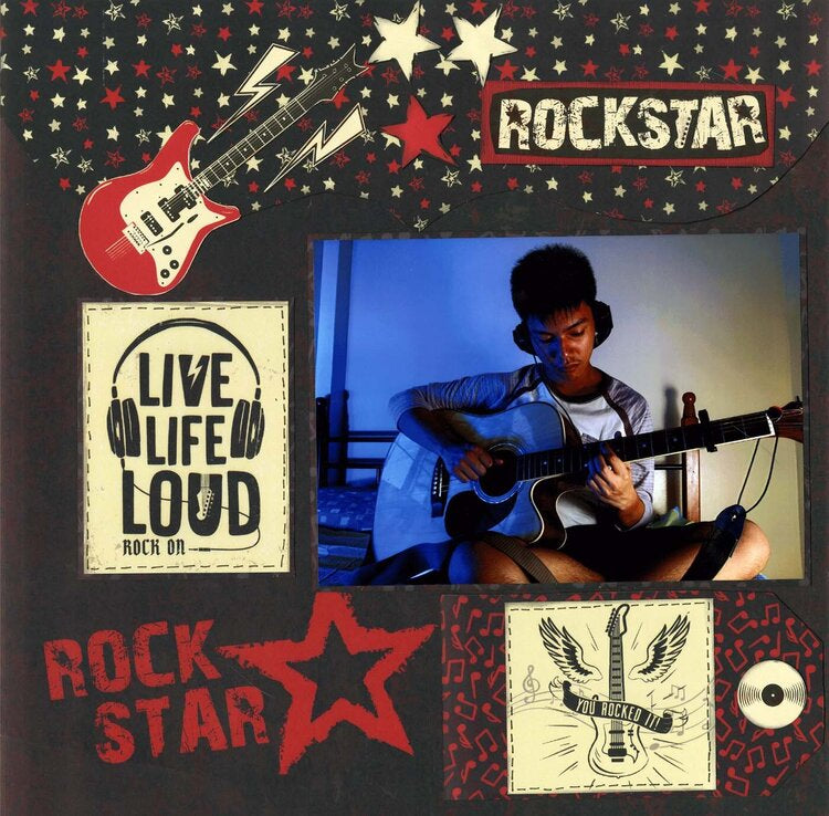 Reminisce ROCKSTAR 12&quot;X12&quot; Scrapbook Kit 9pc