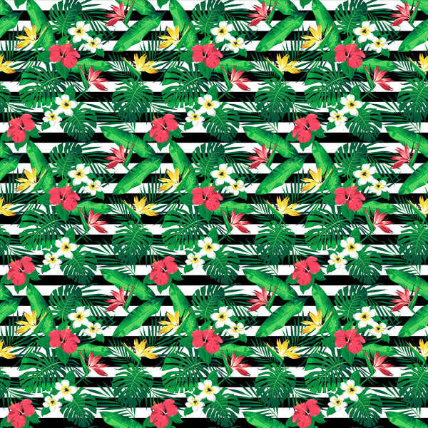 Scrapbook Customs DARK TROPICAL FLORAL 6”X6” Paper Pack