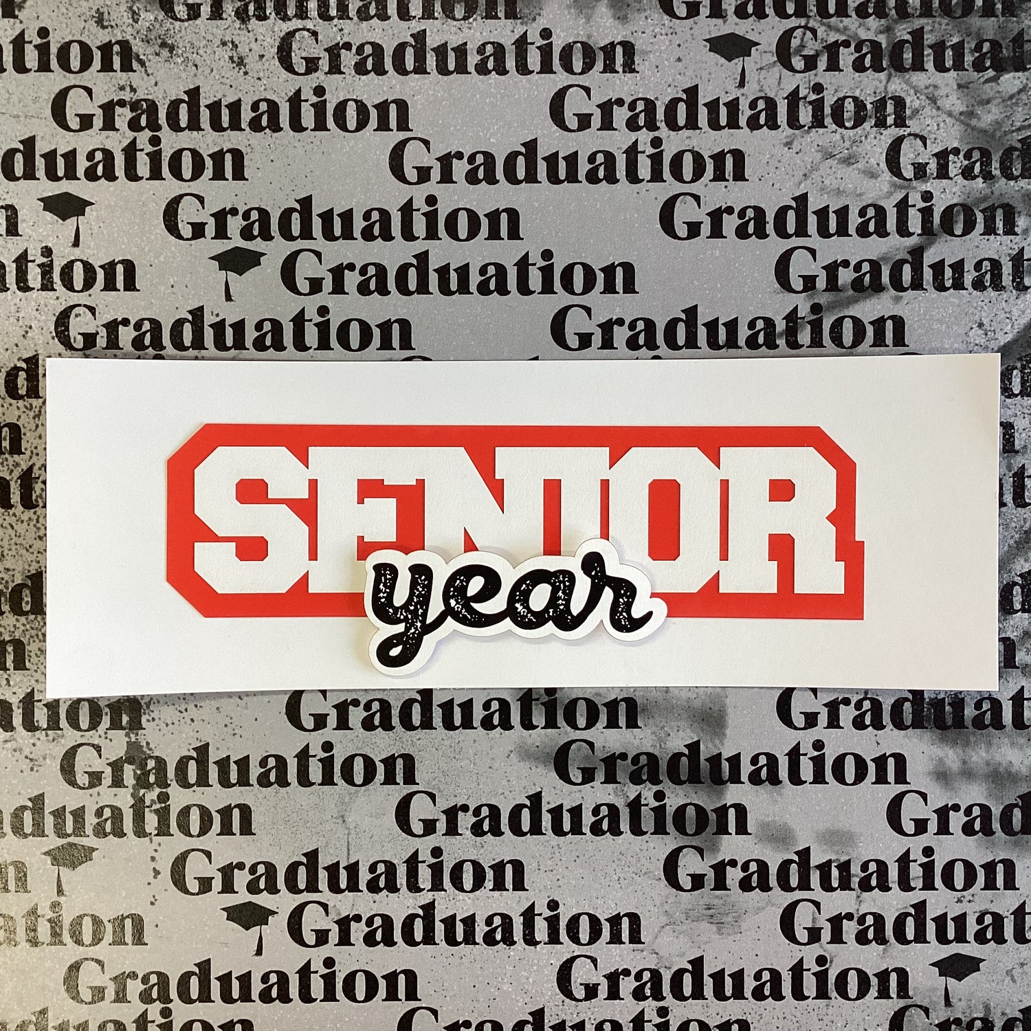 SENIOR YEAR Laser Title Cuts 3&quot;X7&quot; 1pc