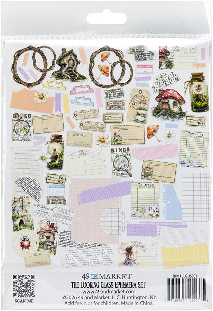 49 and Market THE LOOKING GLASS Ephemera Set 78pc