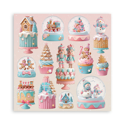 Stamperia Candy Christmas MAXI PAD 12&quot;X12&quot; Scrapbook Paper Pack
