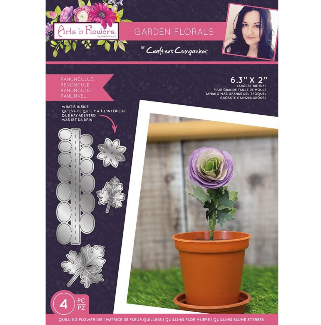 Crafter’s Companion Garden Florals MOUNTAIN PEONY &amp; RANUNCULUS Quilling Flower Kit