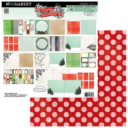 49 and Market Vicki Boutin MISTLETOE &amp; MEMORIES 12”X12” Starters Paper Pack