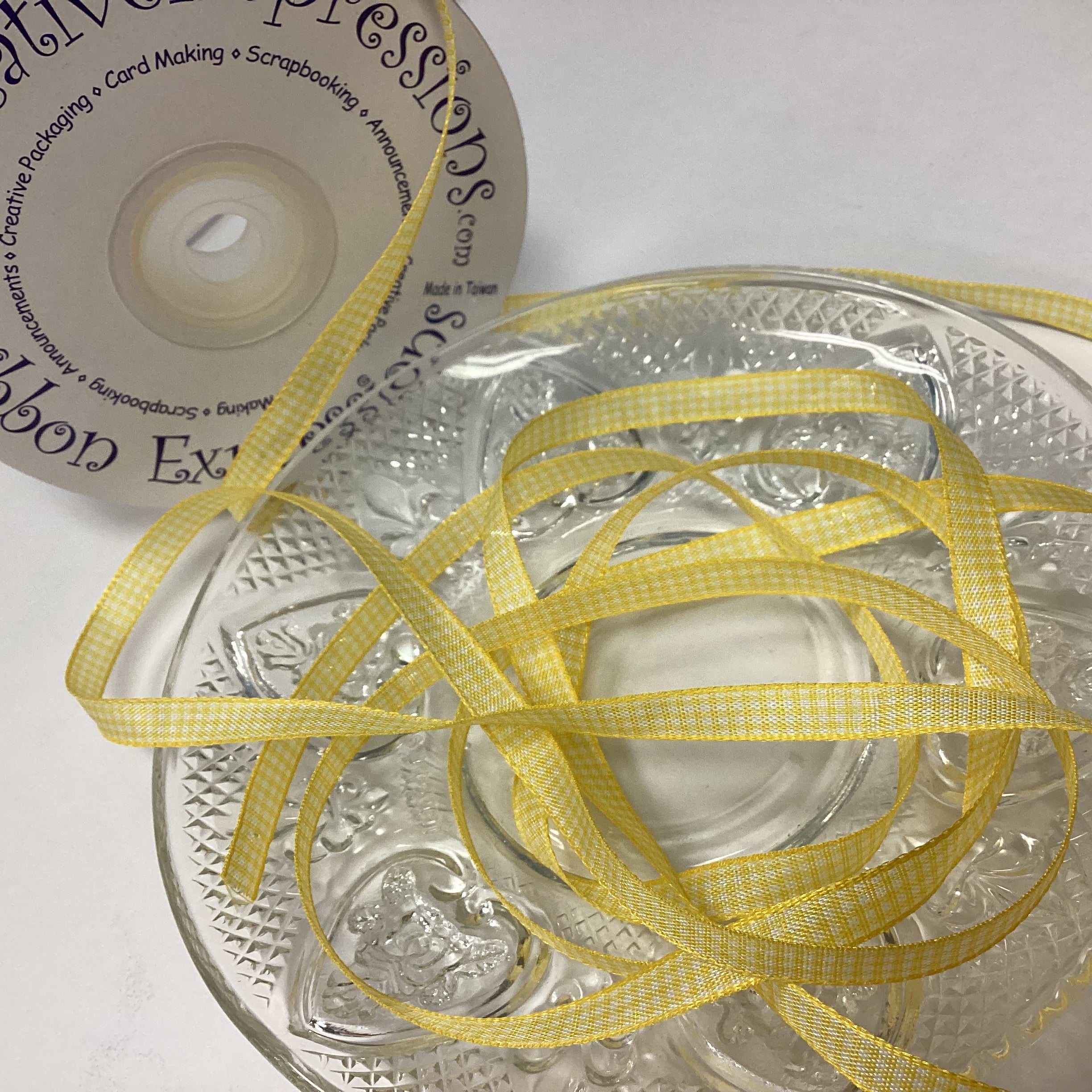 Creative Impressions 1/4” MINI CHECK GINGHAM Ribbon Trim 1 yard and