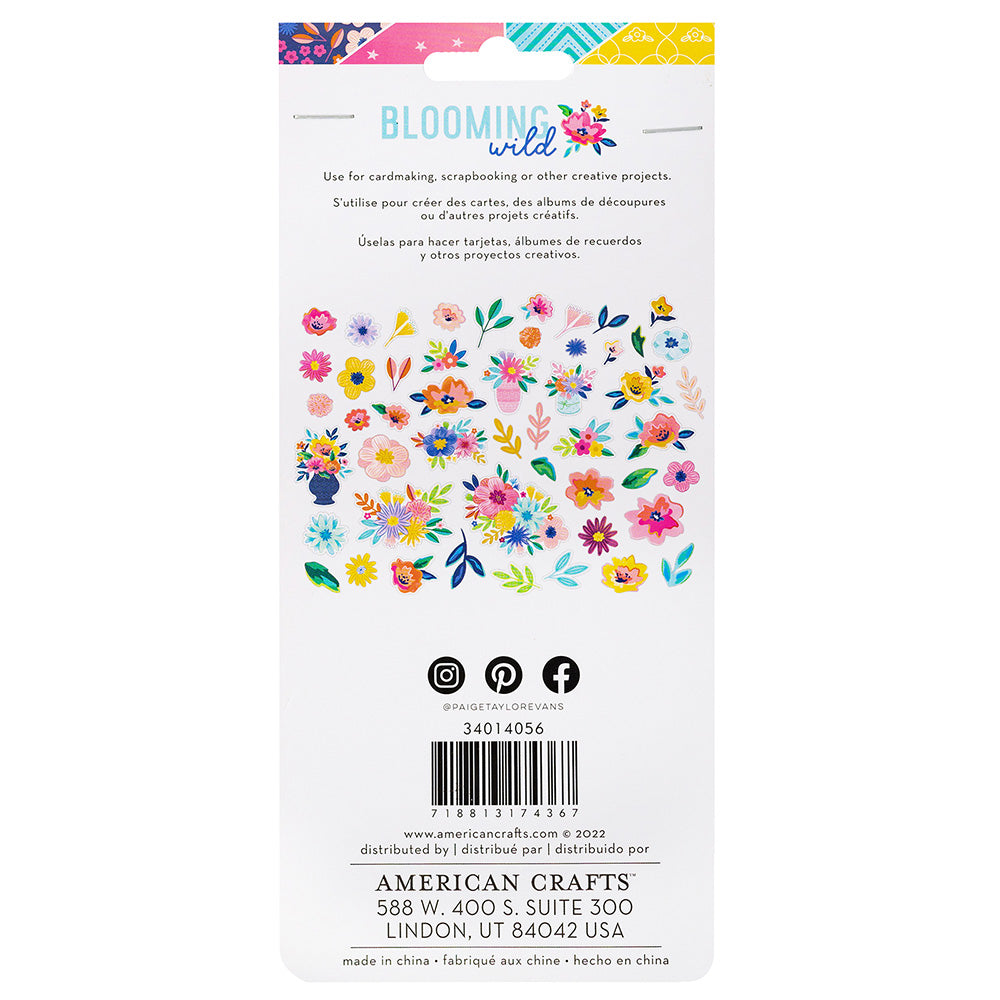 Paige Evans Blooming Wild EMBELLISHMENTS 50pc