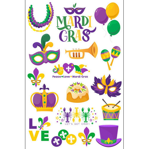 Scrapbook Customs MARDI GRAS EMBELLISHMENTS Laser DieCuts