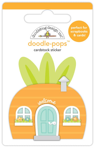 Doodlebug Bunny Hop Doodle-Pops CARROT TOP 3D Stickers