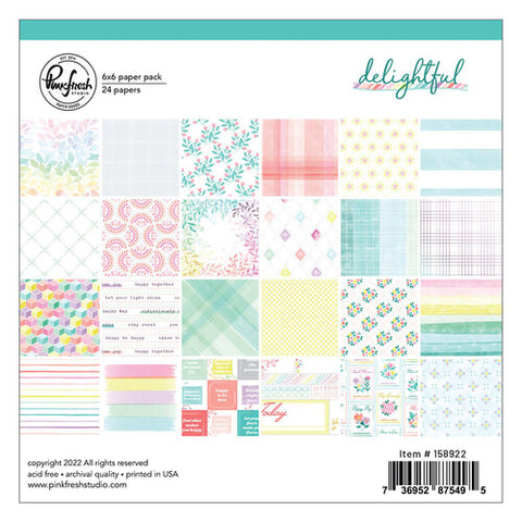 Pinkfresh Studio DELIGHTFUL 6X6 24 paper pack