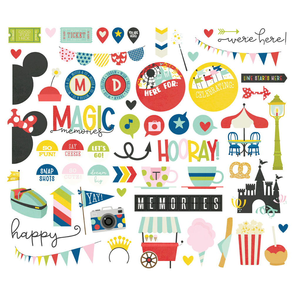 Simple Stories SAY CHEESE MAGIC Bits &amp; Pieces 62pc