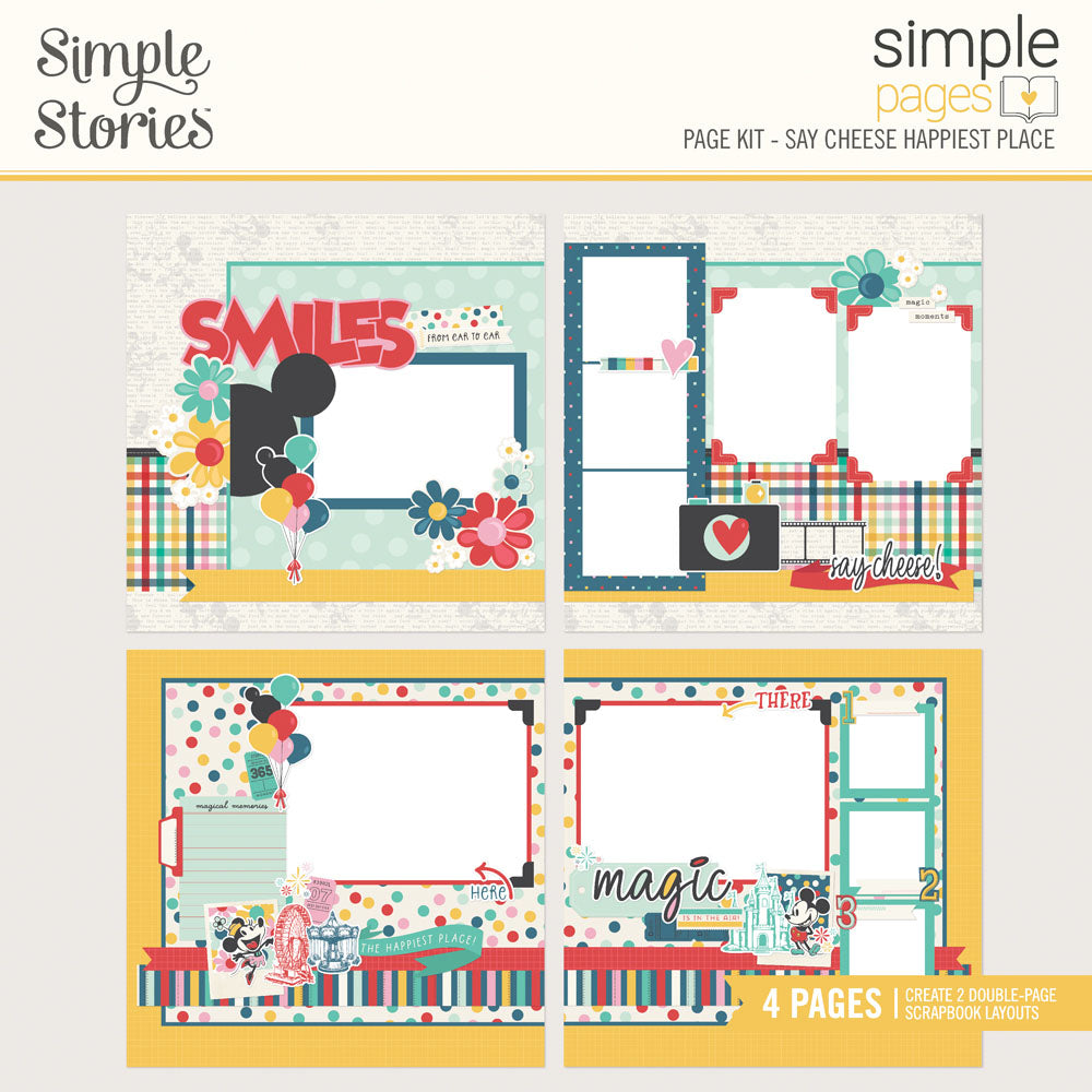 Simple Stories Simple Pages SAY CHEESE HAPPIEST PLACE Page Kit