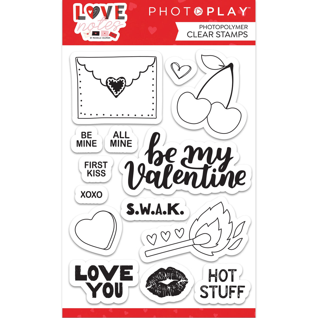 Photoplay LOVE NOTES Stamps &amp; Dies Set