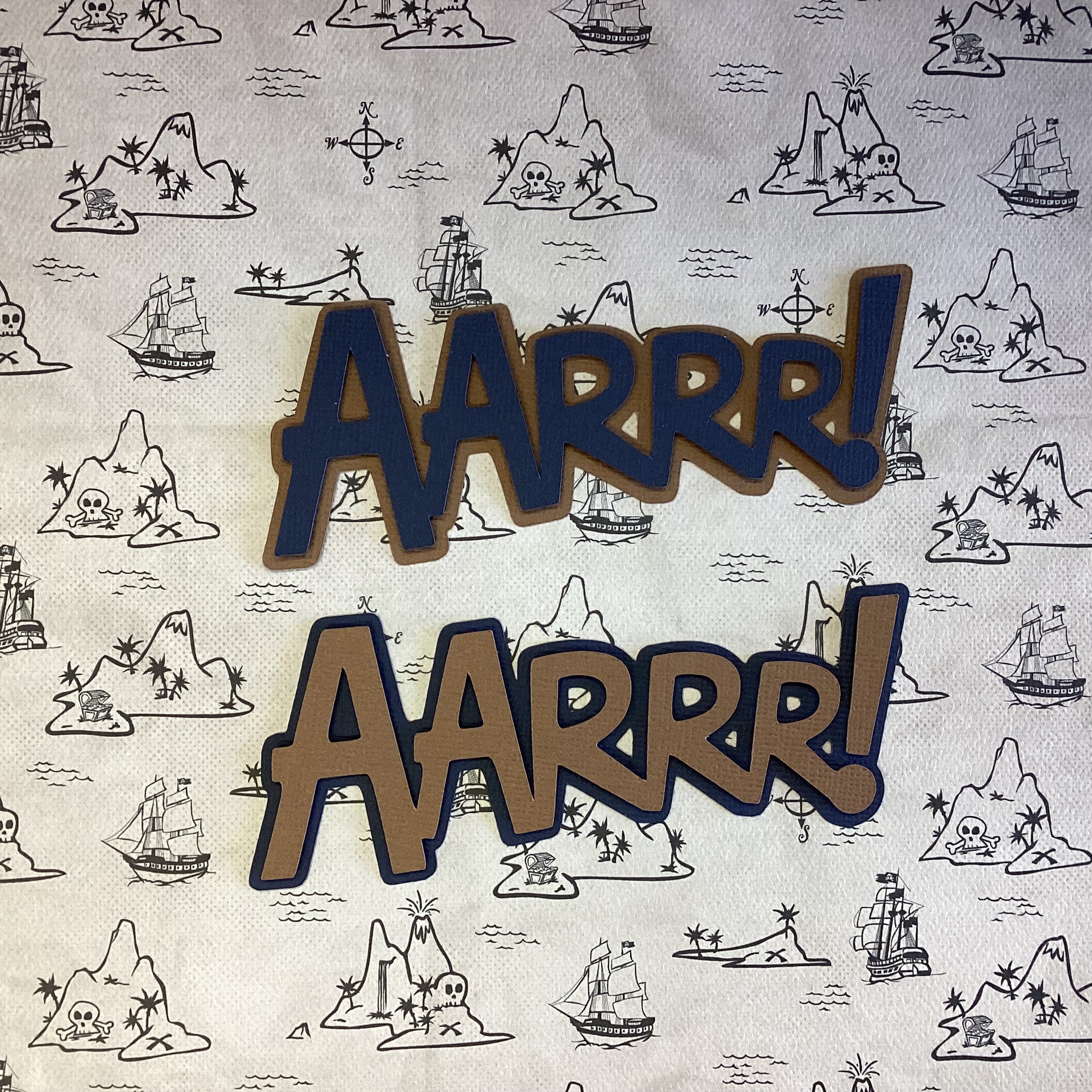 AARRR! Pirate Diecut 3D Scrapbook Die Cut Embellishment