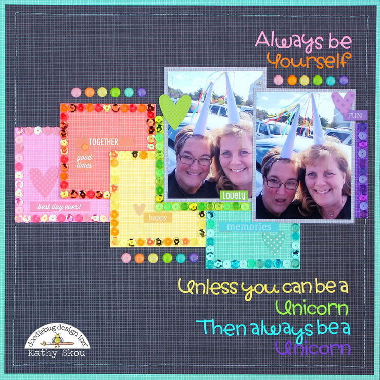 Doodlebug LILAC ASSORTMENT Glitter Sprinkles 54pc