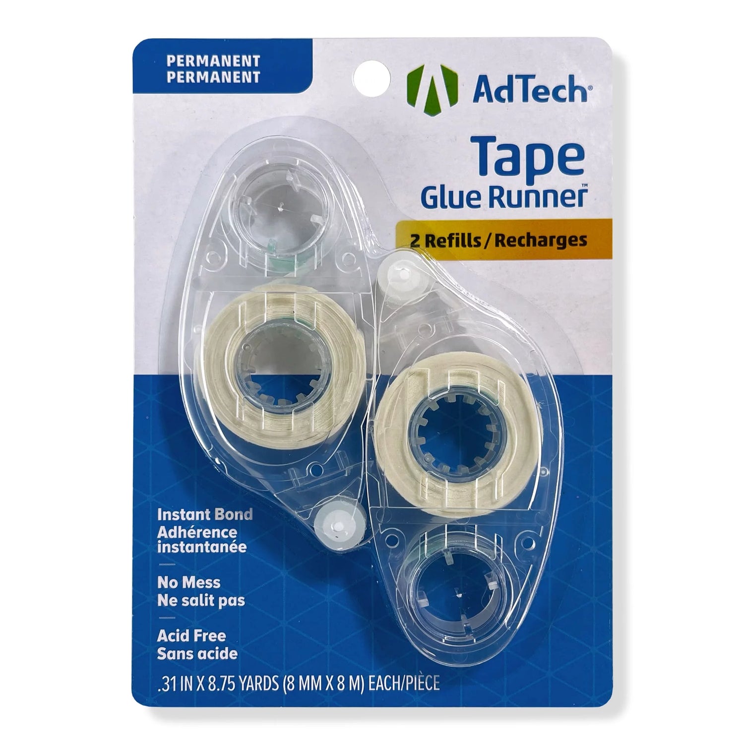 AdTech TAPE RUNNER REFILL Permanent Double Sided Adhesive 8.75yards